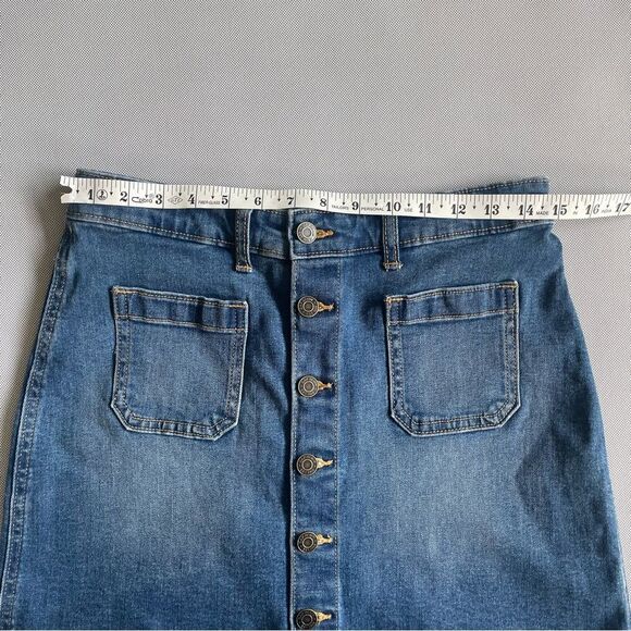 Gap Button Front Denim Mini Skirt Women’s Size 2 (26) - Picture 3 of 6